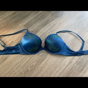 Victoria’s Secret blue very sexy bra tropical rhinestone print